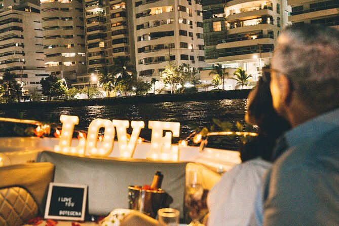 Romantic Date Night in the Bay of Cartagena - The second hour: roses, champagne, and city lights