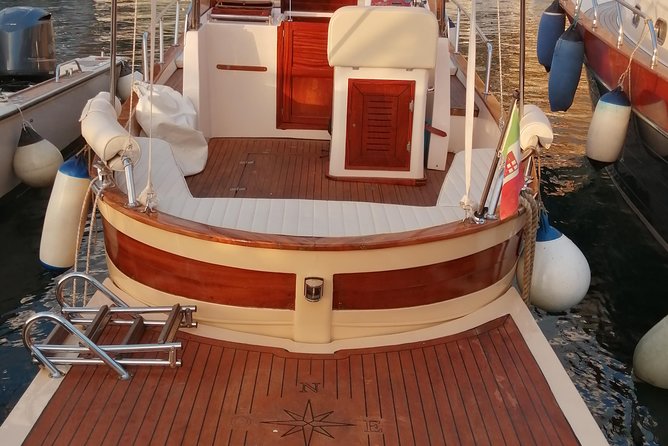 Romantic evening in Sorrento - Night views from a boat that stays in port