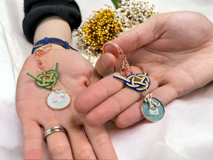 Romantic Mizuhiki Knot and Omikuji Washi Charm Workshop Ueno - What you make in the one-hour class