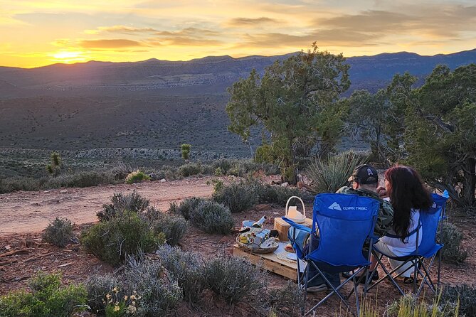 Romantic Picnic Date Night in the Las Vegas Mountains - Arriving at a candlelit picnic