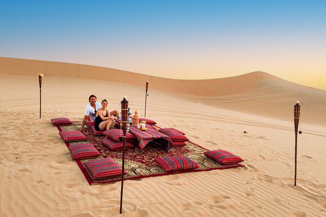 Romantic Private Dune Dinner Abu Dhabi - Meeting camels before the dunes