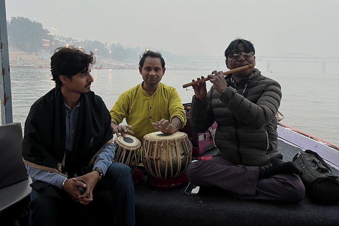 Romantic Sunrise Boat with Live Banaras Gharana Classical music - Panchganga Ghat and the return to BrijRama Palace