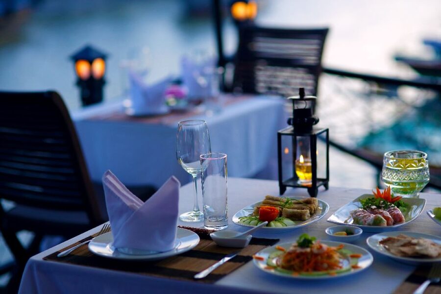 Romantic Sunset Dinner Cruise in Hoi An - Seafood dinner served on the Thu Bon