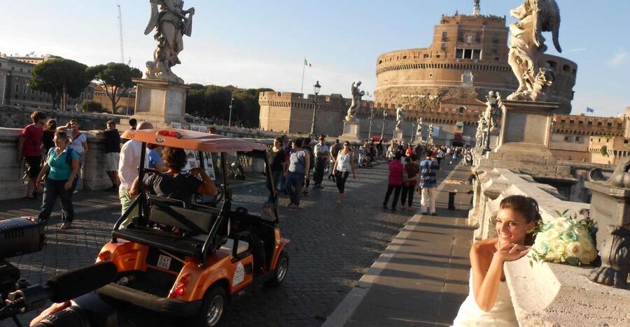 Rome at Sunset: Romantic Tour in an Electric Golf Cart - Starting from your central Rome accommodation