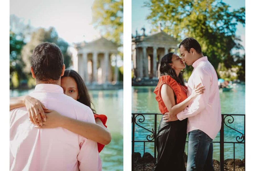 Rome: Romantic Couple Photoshoot at Villa Borghese - Spanish Steps: classic Rome in a short session