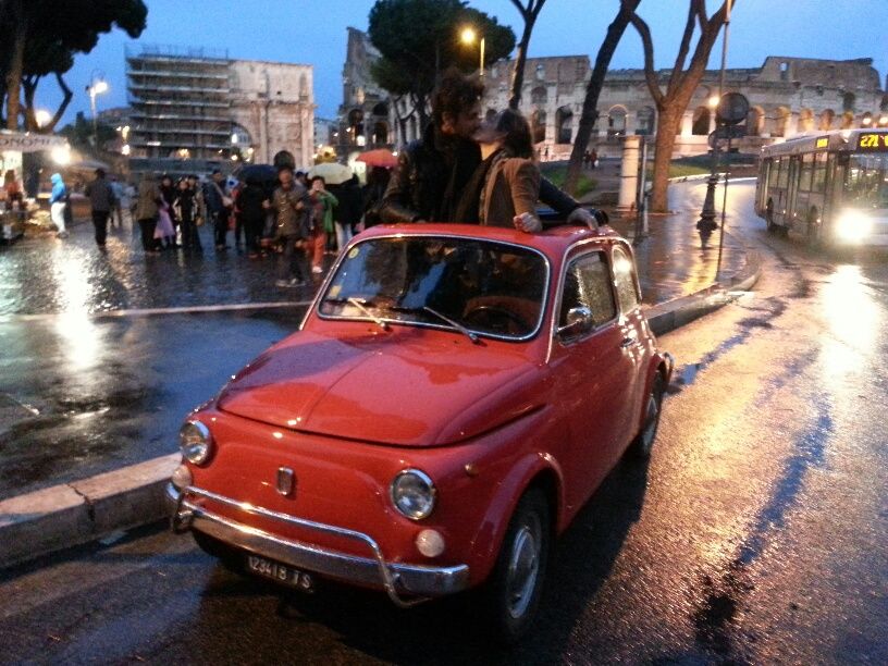 Rome: Romantic Night Tour by Classic Fiat 500 - Circus Maximus and the first Roman views