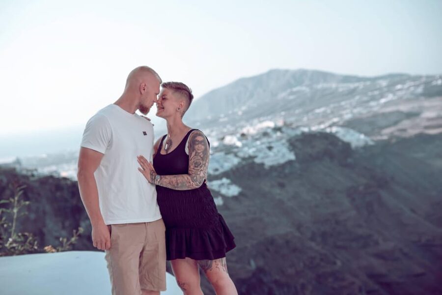 Santorini: Proposal Photoshoot l Private Entry to blue Dome - What you receive after the session