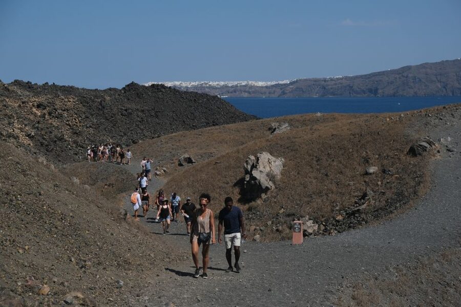 Santorini: Volcano and Hot Springs Sunset Dinner Cruise - Pickup, Athinios Port, and the long start to the day
