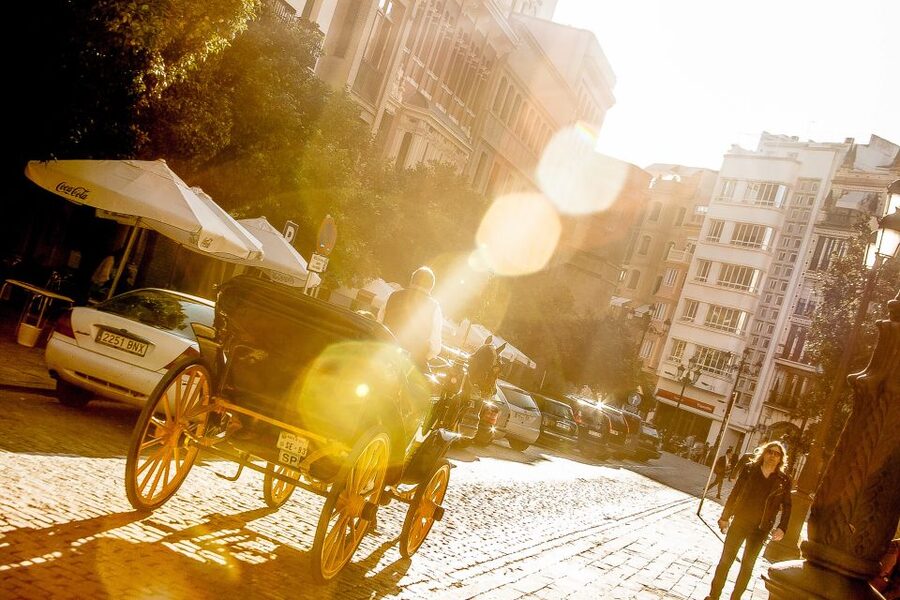 Seville: Authentic and Romantic Horse-Drawn Carriage Ride - Triana and the Guadalquivir from the road
