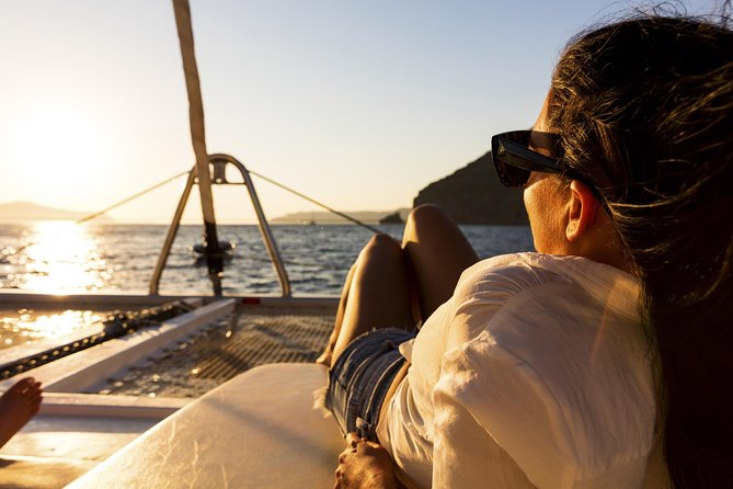 Shared Catamaran Romantic Sunset Cruise from Santorini via Volcano - Santorini Volcano in a short 30-minute stop