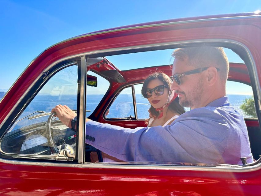 Sorrento Coast Couples Photo Tour by Vintage Fiat 500 - From Sorrento pickup to Piazzale Murat