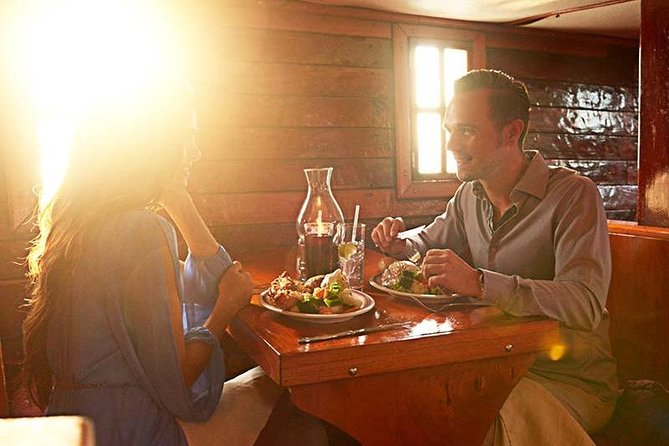 Spanish Galleon - Romantic Lobster Dinner Cruise & Live Saxophone - Sunset on the water, with the city behind you