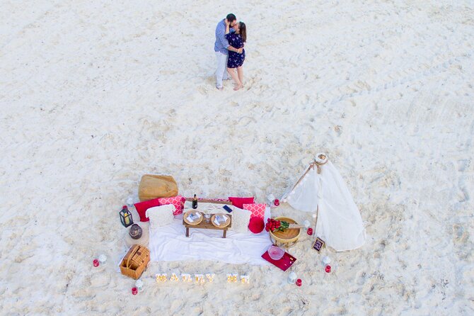 Sunset Beach Proposal - Sunset, weather, and the beach setting