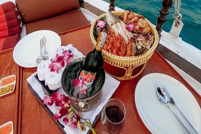 Sunset Dinner Cruise with night Swimming by Luxury Junk Boat - From Ao Nam Mao Pier to the limestone coast