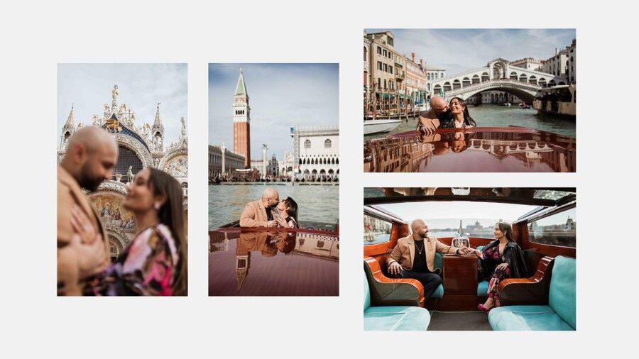 Venice: Elegant couple photos on your vacation - St Mark’s Square: Venice’s Grandest Backdrop