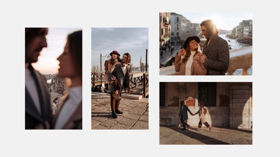 Venice: Elegant couple photos on your vacation - Candid Moments Instead of Stiff Poses