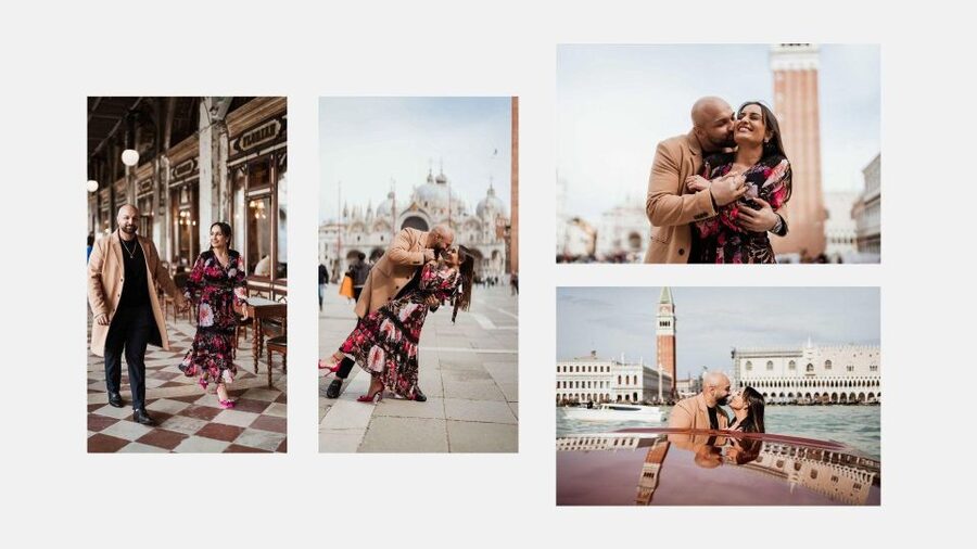 Venice: Elegant couple photos on your vacation - Meeting Mauro at Caffè Florian