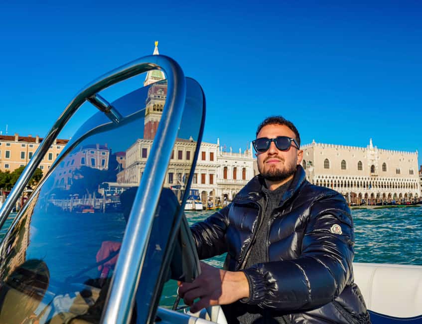 Venice: Romantic sunset cruise on the Venice lagoon - The San Marco Basin from the water