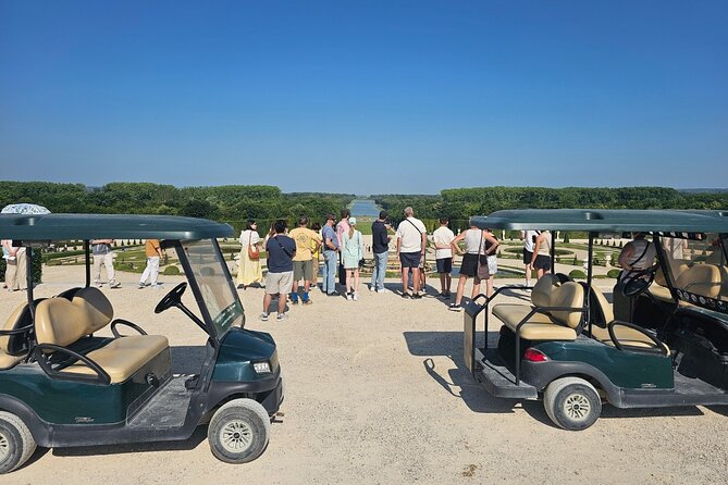Versailles Golf Cart Guided Tour and Romantic Boat with Champagne - The Grand Canal boat ride and champagne