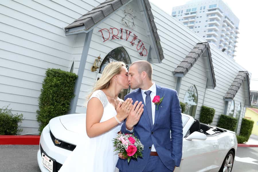 World-Famous Drive-Up Wedding in Las Vegas - Flowers, photographs, and the keepsake